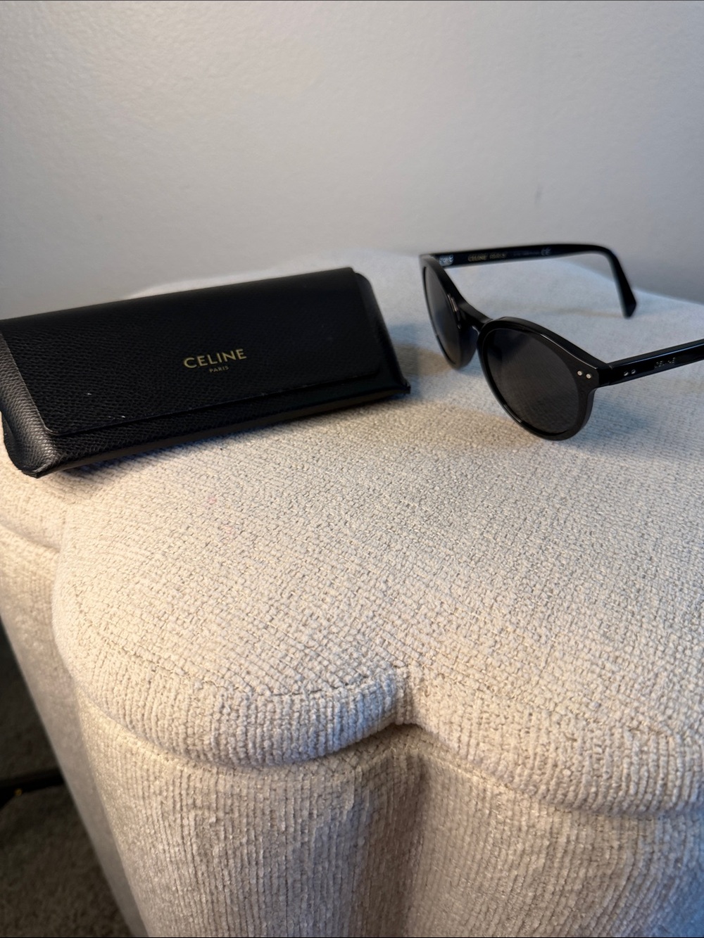Celine Round Black Sunglasses CL 401531 01 52 - Picture 8 of 8
